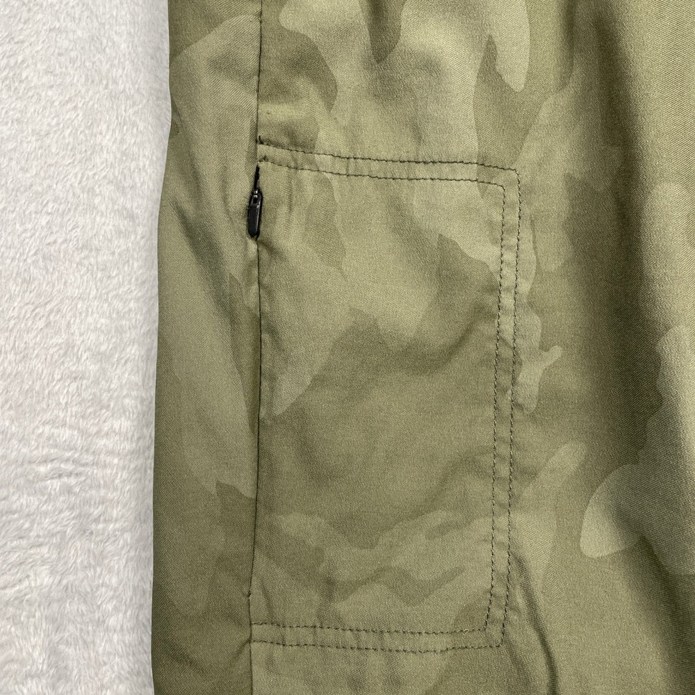 prAna Halle Straight Leg Pants Womens 2 Green Camo Hiking Cargo Stretch Mid Rise - Picture 4 of 16